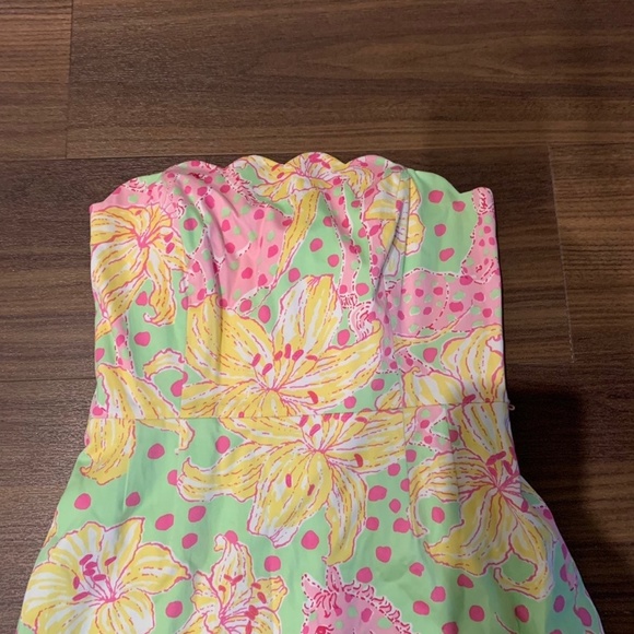 Fillies for Lillies Scalloped Strapless Dress - Picture 2 of 4